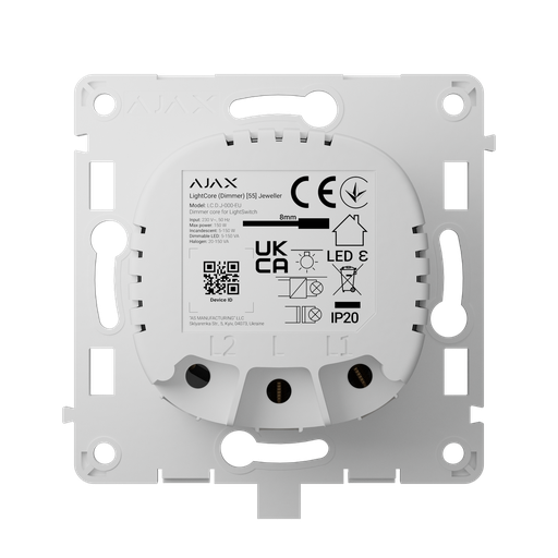 Base de interruptor regulador Ajax LightSwitch Dimmer LightCore